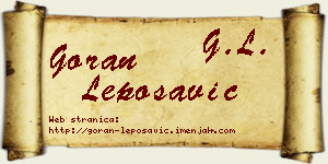 Goran Leposavić vizit kartica
